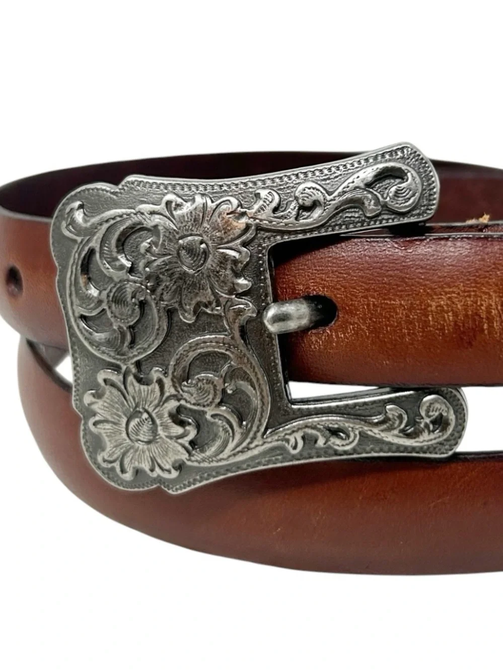 Genuine Italian Leather Skinny Belt